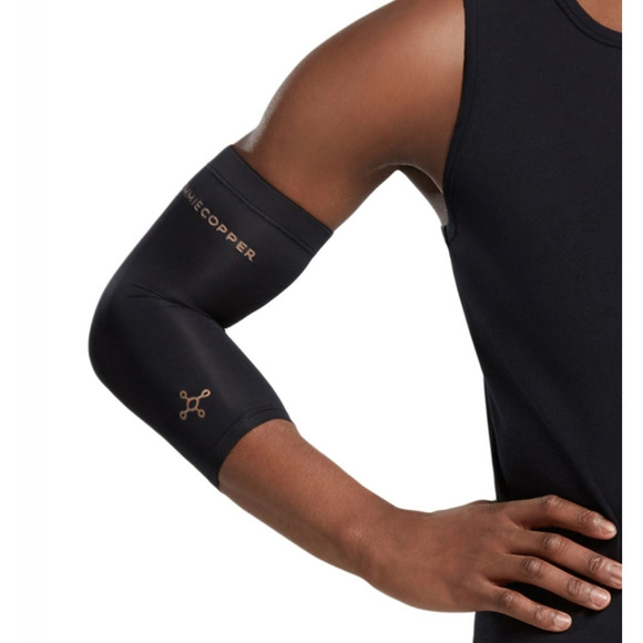 2 Pack Tommie Copper Vitality Elbow Compression Sleeve Black size 6XL New - Picture 1 of 3